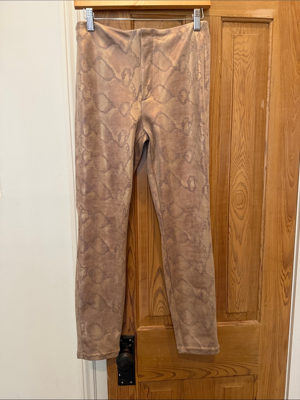 Mother The High Waisted Snake-Print Pants in Cooper